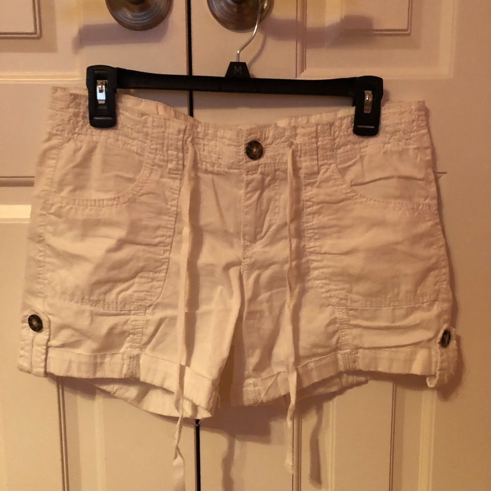 White Cargo Shorts